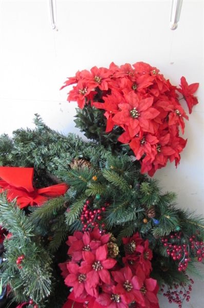 3 Faux Potted Poinsettas and More