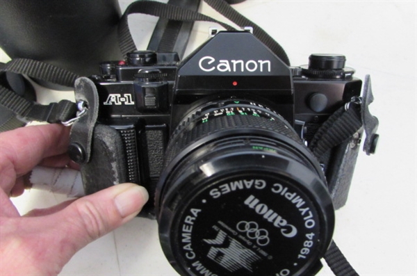 Vintage Canon Camera, Lenses, and Accessories