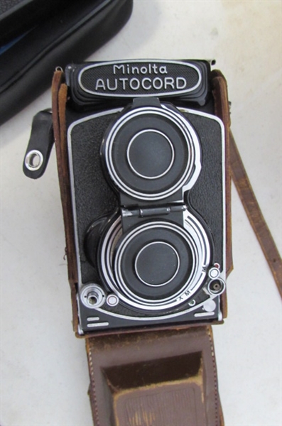 Antique Minolta Autocard Camera in Leather Case