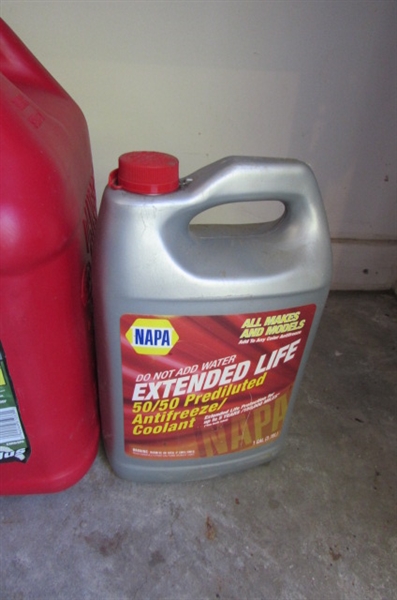 Fuel Cans, Antifreeze, and Funnels