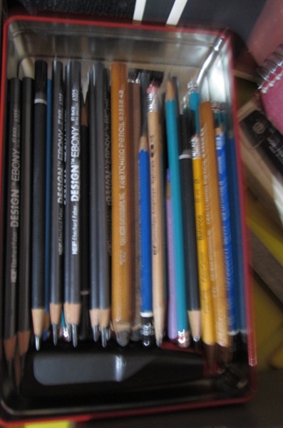 Art Lot-Charcoal, pencils and more