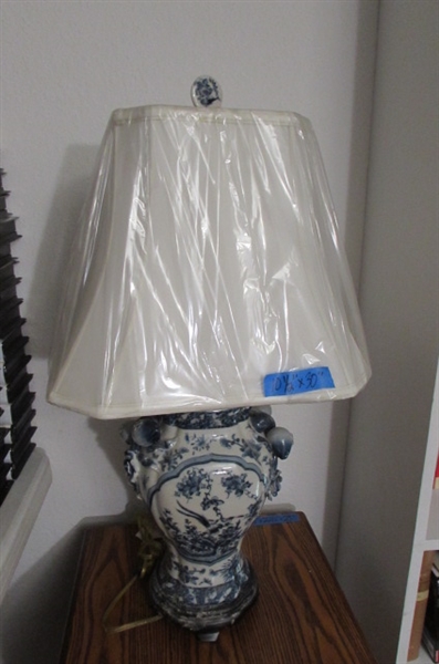 White and Blue Lamp