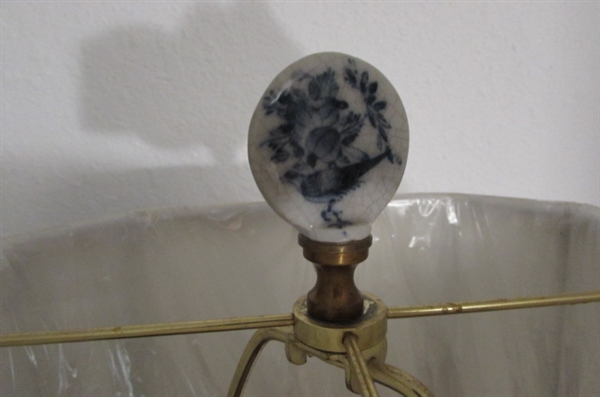White and Blue Lamp