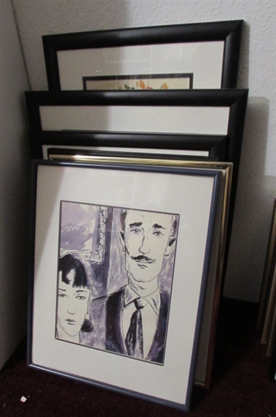 7 Framed and Matted Portraits