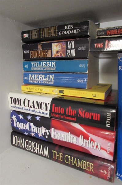 Books-John Grisham, Tom Clancy, James A. Michener
