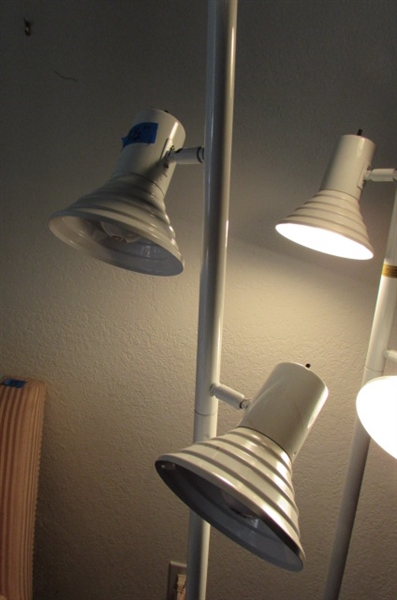2 White Floor Lamps