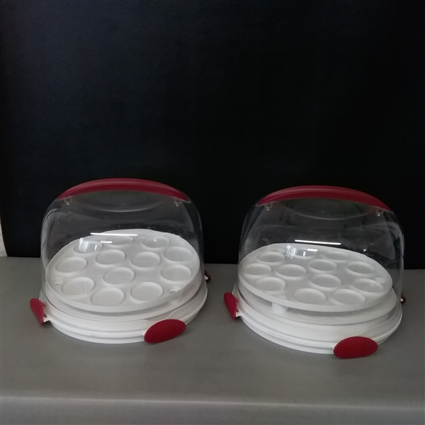 2 Better Homes & Gardens 3 in 1 Clear Cake Carriers