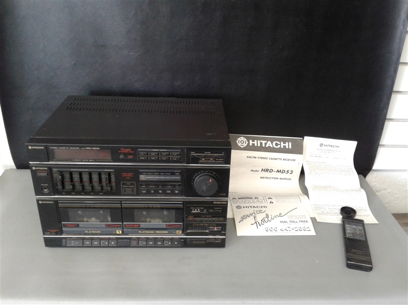 Hitachi AM/FM Dual Cassette Receiver