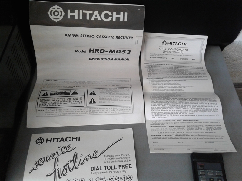 Hitachi AM/FM Dual Cassette Receiver