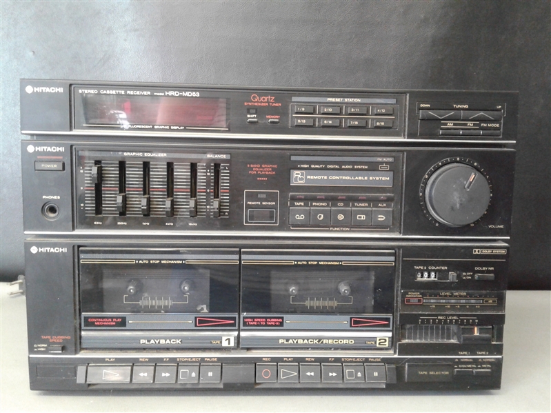 Hitachi AM/FM Dual Cassette Receiver