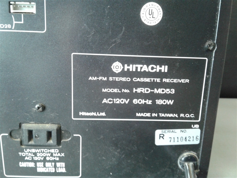 Hitachi AM/FM Dual Cassette Receiver