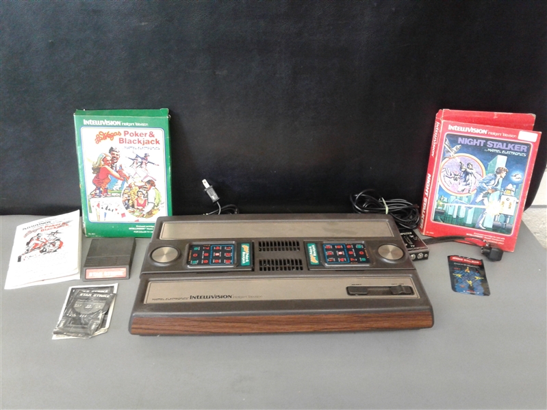 Vintage Mattel Electronics -Intellivision Electronic Television w/3 Games