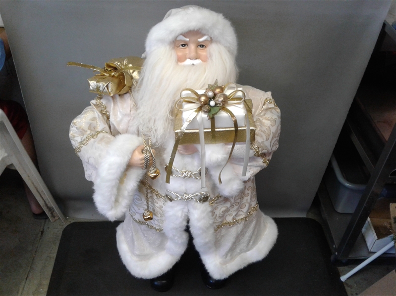 3' Tall Winter White Santa 