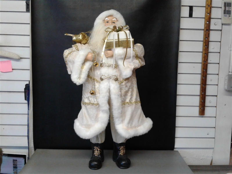 3' Tall Winter White Santa 