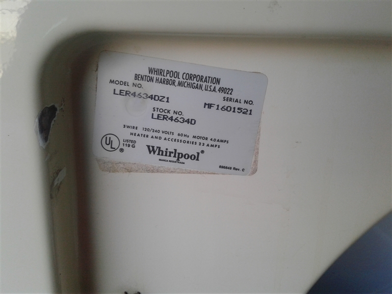 Whirlpool Dryer