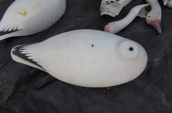 VINTAGE 1960's G & H SNOW GEESE DECOYS & DUCK BOAT DOG LADDER *LOCATED AT THE PAYNE LANE ESTATE, YREKA*