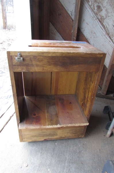 HANDCRAFTED WOOD PRINTER STAND WITH PAPER SLOT *LOCATED AT THE PAYNE LANE ESTATE*