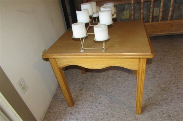 SIDE TABLE & CANDLE HOLDER