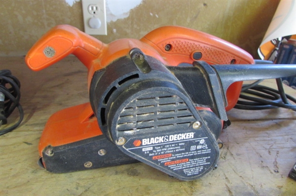 BLACK & DECKER BELT SANDER & 1/3 SHEET SANDER