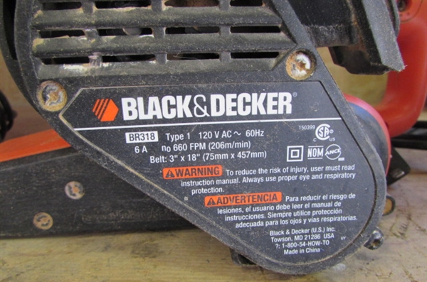 BLACK & DECKER BELT SANDER & 1/3 SHEET SANDER