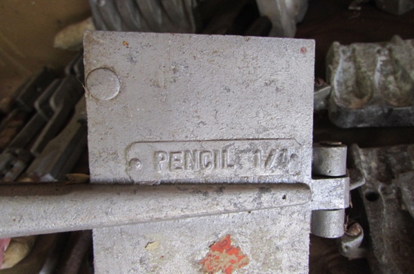 LARGE ASSORTMENT OF LEAD CASTING MOLDS & MORE