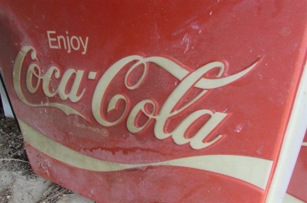 LARGE PLASTIC COCA-COLA LIGHTED SIGN COVER #1