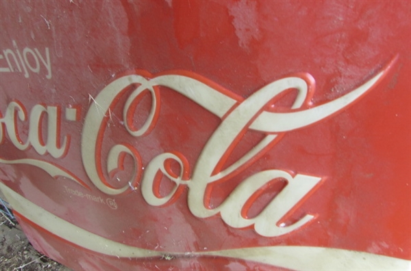 LARGE PLASTIC COCA-COLA LIGHTED SIGN COVER #2