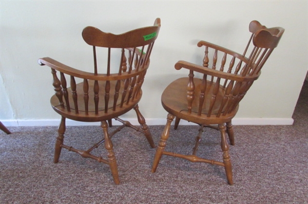 PAIR OF CAPTAINS DINING CHAIRS *MATCHES LOTS 57 & 58