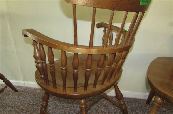 PAIR OF CAPTAINS DINING CHAIRS *MATCHES LOTS 57 & 58