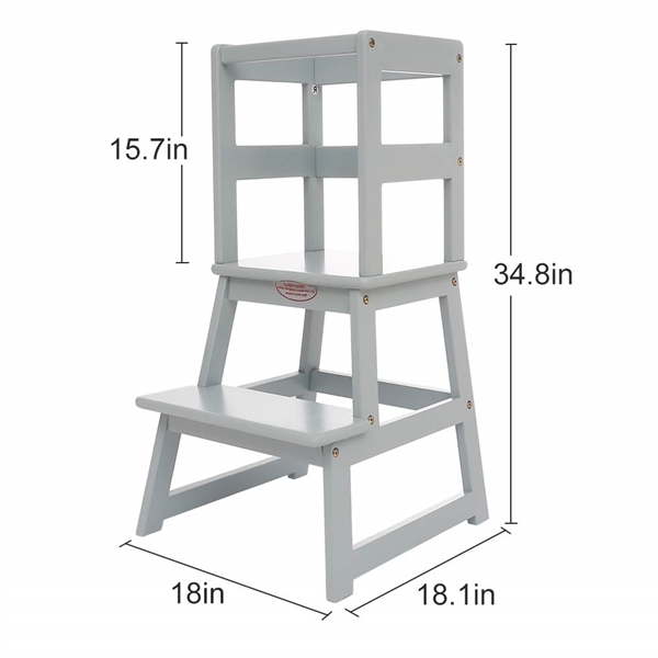 Lot Detail - SDADI Kids Kitchen Step Stool with Safety Rail- for ...