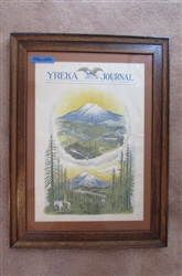1908 "Yreka Journal" LITHOGRAPH IN ANTIQUE FRAME