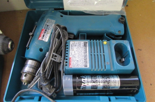 ASSORTED CORDLESS MAKITA TOOLS, BATTERIES & CHARGERS - FOR PARTS OR REPAIR