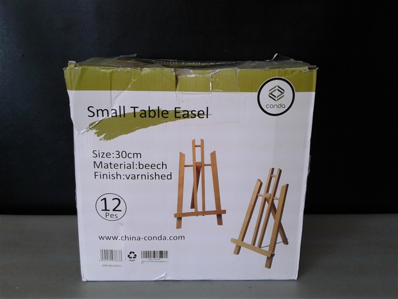  11 Small Tabletop Artist Easel (Pack of 12), Beechwood