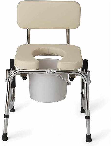 GUARDIAN PADDED DROP ARM COMMODE 
