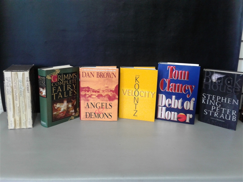 Books: Novels- Stephen King, Tom Clancy, J.R.R. Tolkien, Dean Koontz