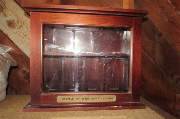WOODEN BOURBON DISPLAY CABINET *LOCATED AT THE PAYNE LANE ESTATE*