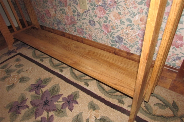 OAK HALLWAY TABLE *LOCATED AT MONTAGUE ESTATE*