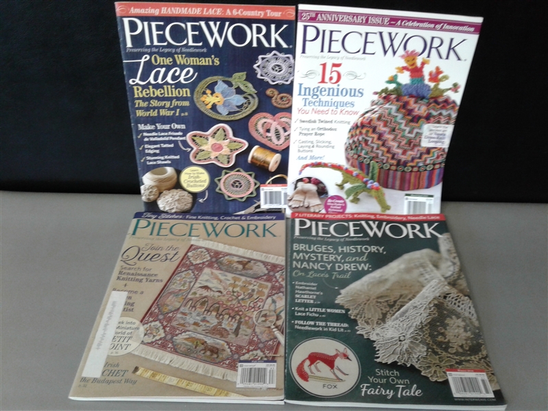 Over 40 issues of Piecework Magazine 2012-2020