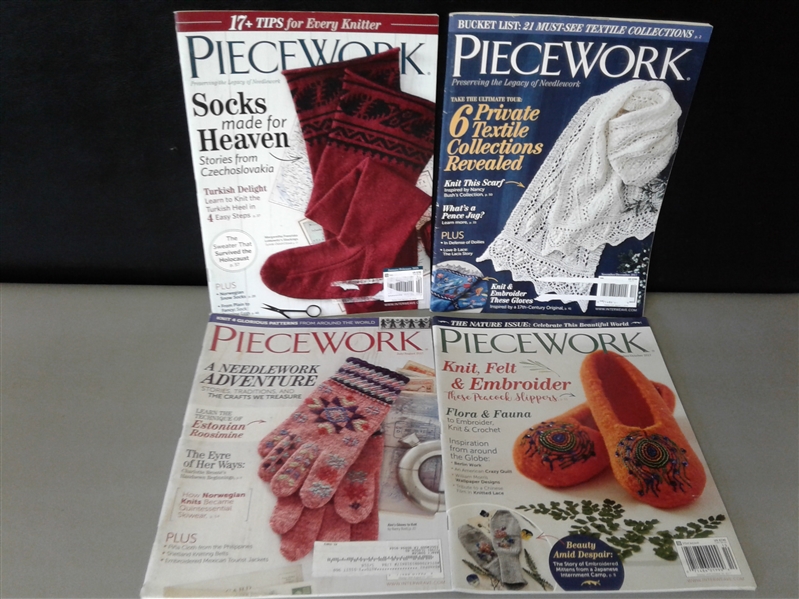 Over 40 issues of Piecework Magazine 2012-2020