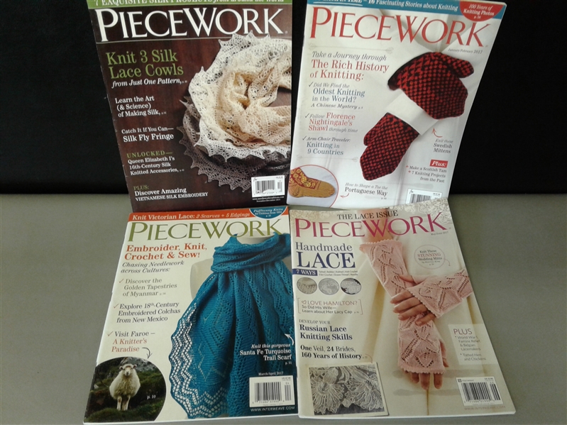 Over 40 issues of Piecework Magazine 2012-2020