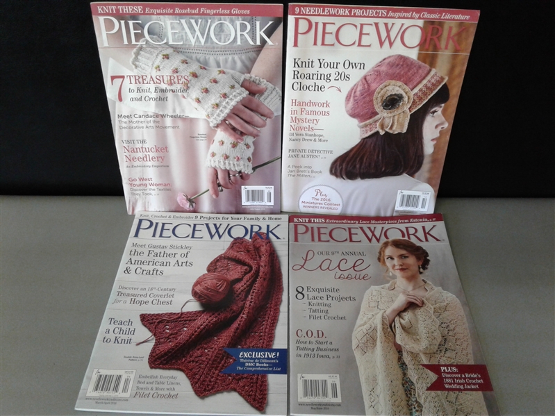 Over 40 issues of Piecework Magazine 2012-2020