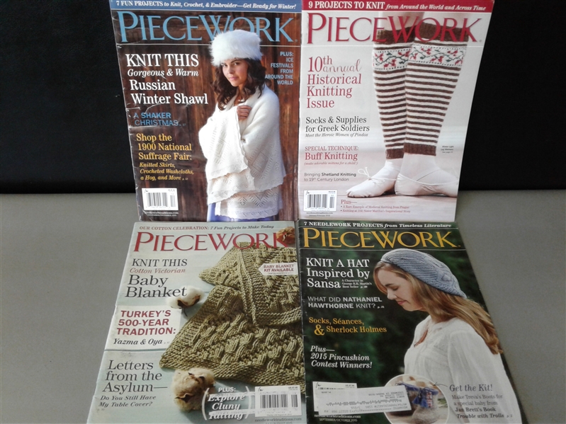 Over 40 issues of Piecework Magazine 2012-2020