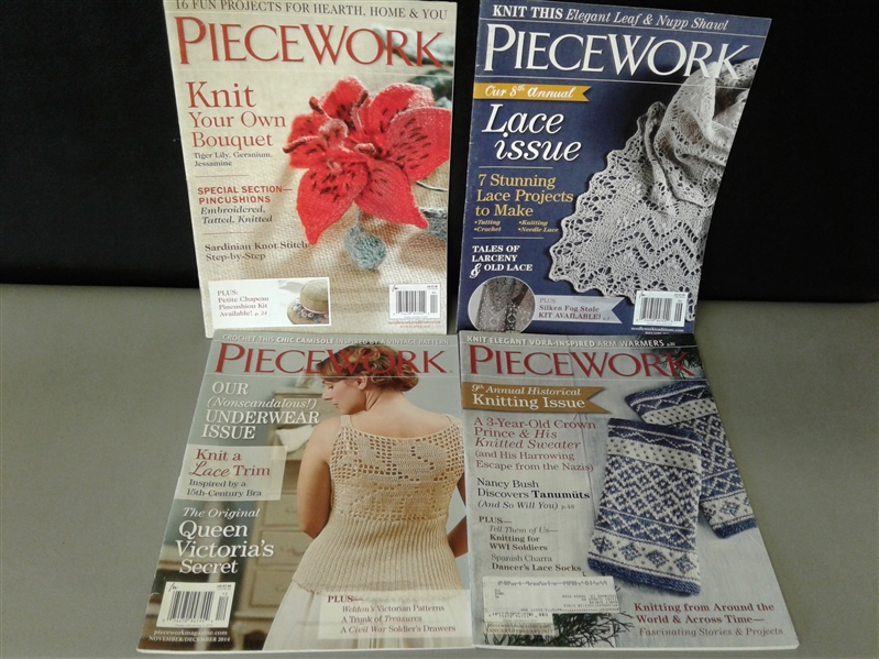 Over 40 issues of Piecework Magazine 2012-2020