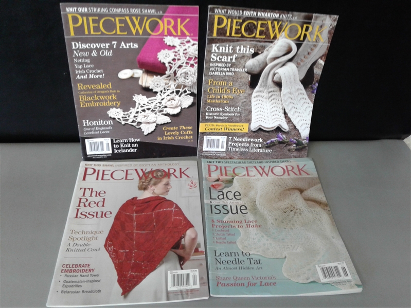 Over 40 issues of Piecework Magazine 2012-2020