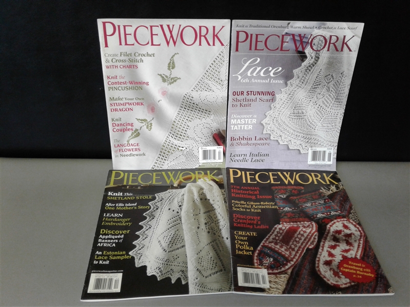 Over 40 issues of Piecework Magazine 2012-2020