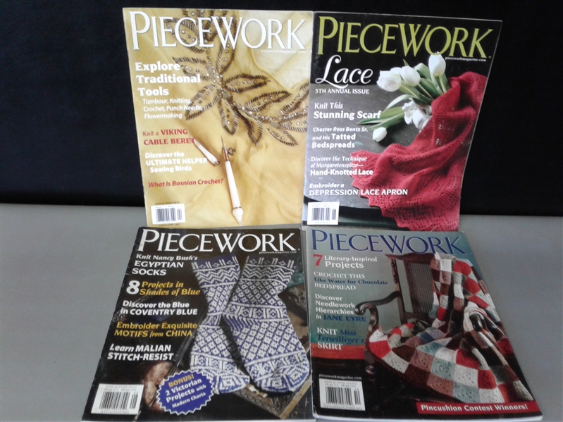 Over 40 issues of Piecework Magazine 2012-2020