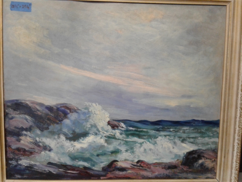 Original Framed Ocean Painting 