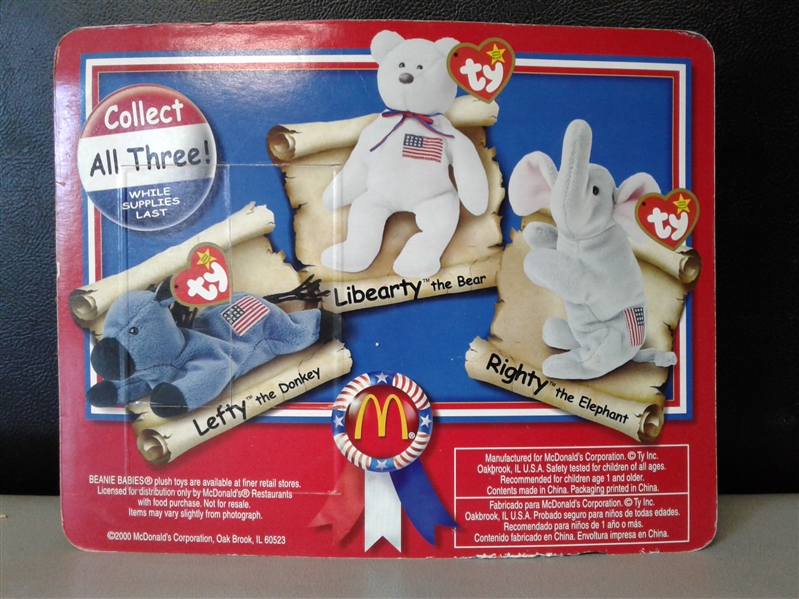 Retired McDonald's Edition TY Beanie Baby Libearty