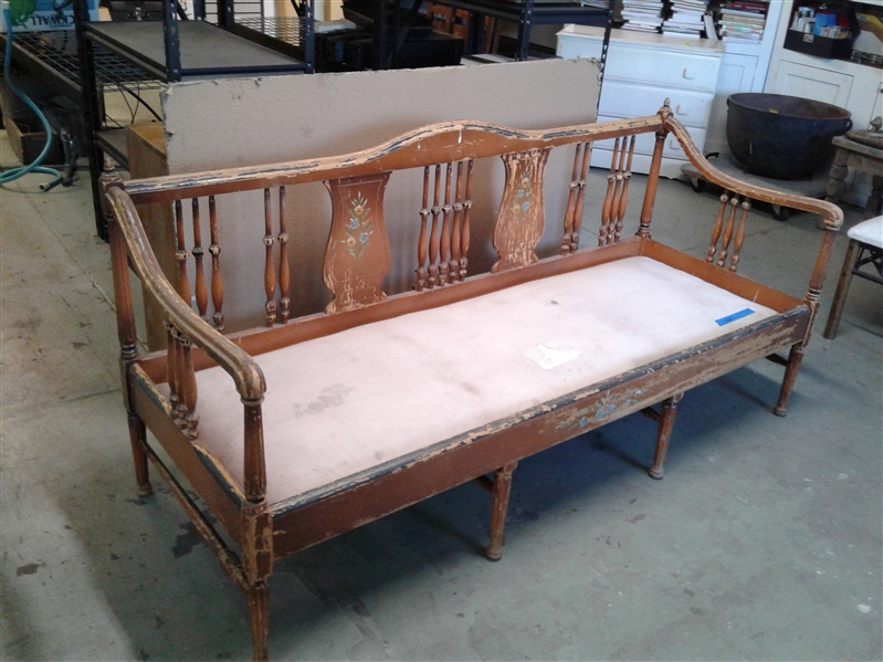 Vintage Wood Day Bed/Sofa