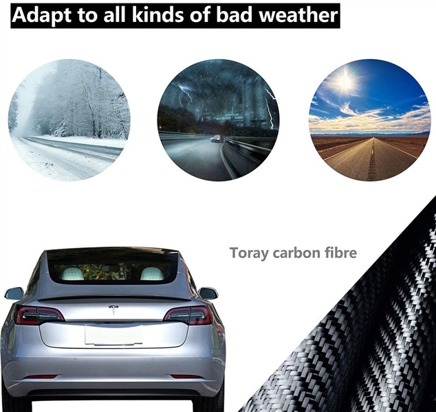  SUMK Model 3 Performance Real Carbon Fiber Spoiler for Tesla Model 3 2017-2020